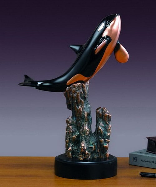 Orca Whale Sculpture Killer Whale Patinas Figurine Decorative Statue