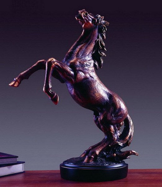 Horse Bronze Finished Stallion Sculpture Rearing Large Size Figurine
