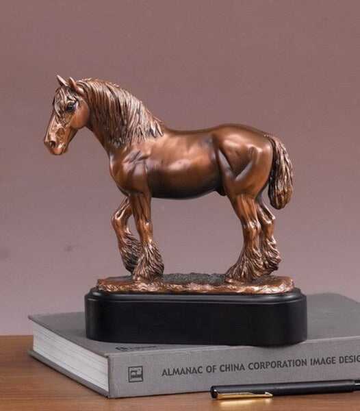 Sculpture Shire horse decor breed of draught horse Figurine Statue