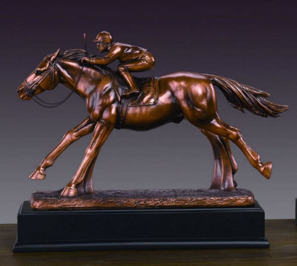 Jockey and Horse Statue kentucky derby decoration for Parties