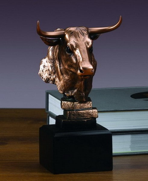 Cow Sculpture Figurine Bust Award Gift Trophies Decor Classic statue