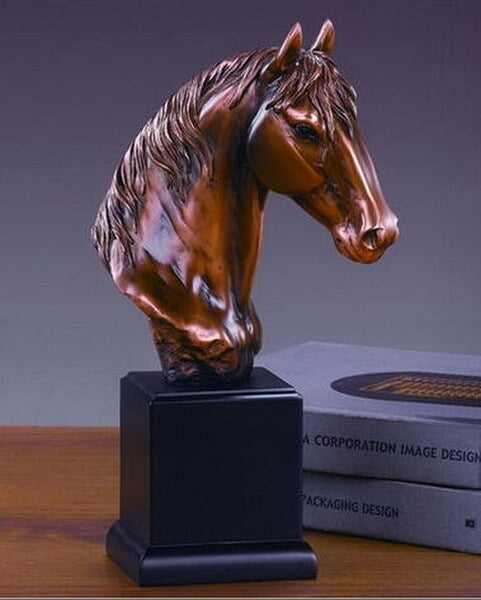 Horse Head Sculptural Bust this artistic rendition Statuary Decorative