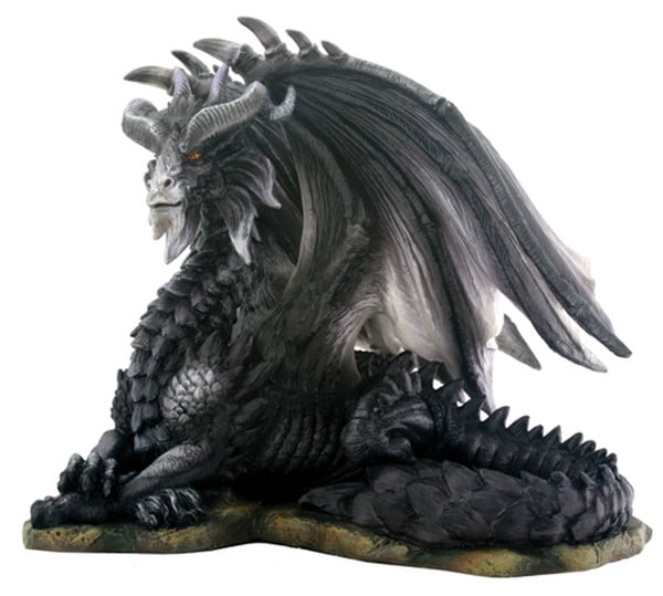 Dark Regal Dragon Figurine