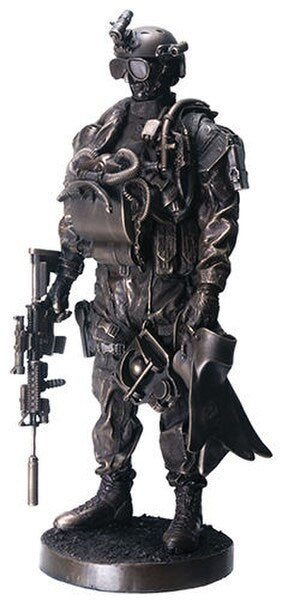 Armed Forces Navy Seal Soldier Sculpture Military Memorial of Hero
