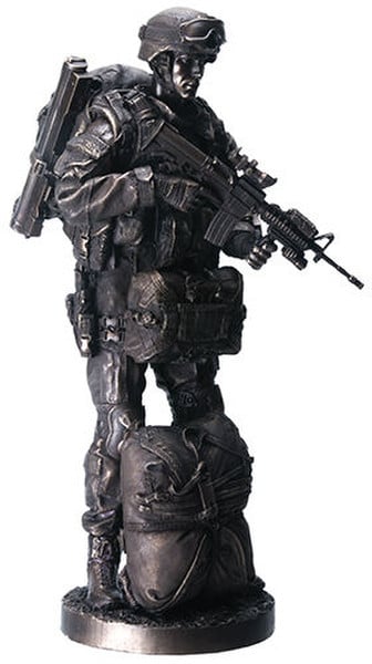 Armed Forces Paratrooper Soldier Sculpture Military Hero