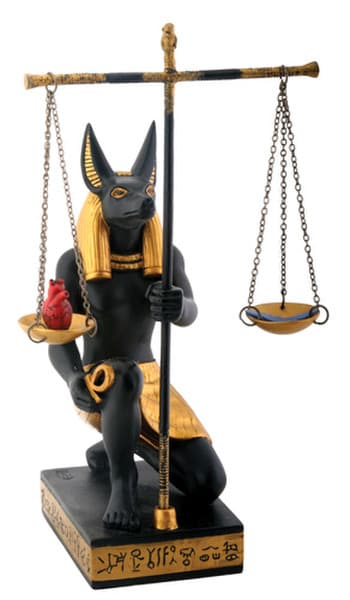 Anubis Scales of Justice Sculpture Egyptian Art Decor