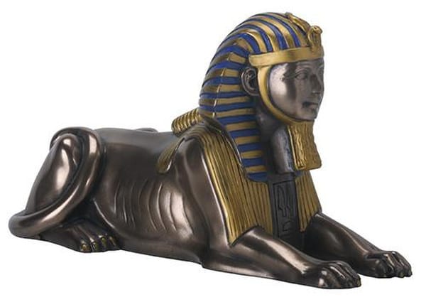 Large Egyptian Sphinx Statue finished in Bronze color Scale Replicas