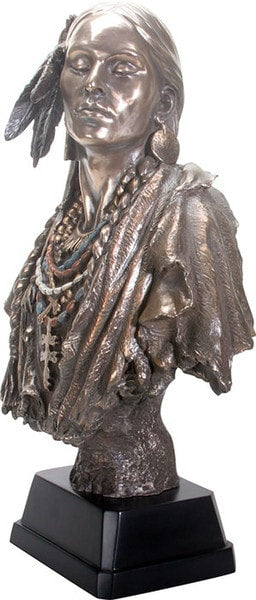 Large Native American Indian Woman Bust Side View