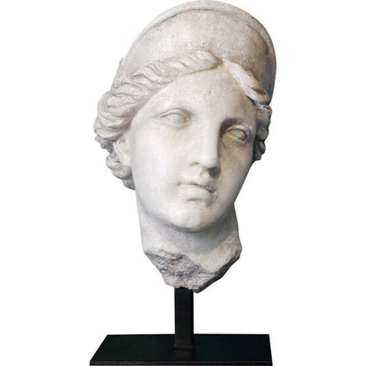 Aphrodite Bust on Museum Base Statue Goddess Art Decor