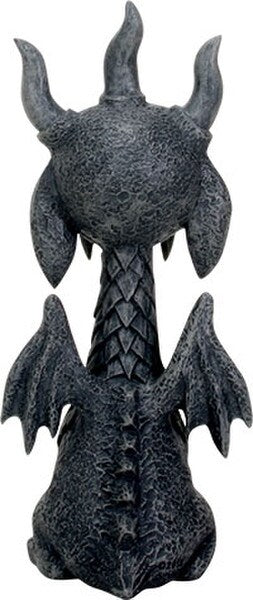 Back View of Gor Gor Gargoyle Stattue Sculpture Funny Three Horns