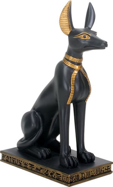 Anubis statue Jackal God patron of the dead and embalming sculpture