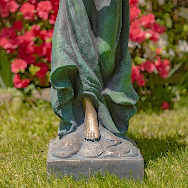Angel with Open Wings Statue Antique Bronze