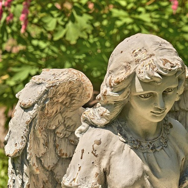Kneeling Angel Birdbath Garden Statue