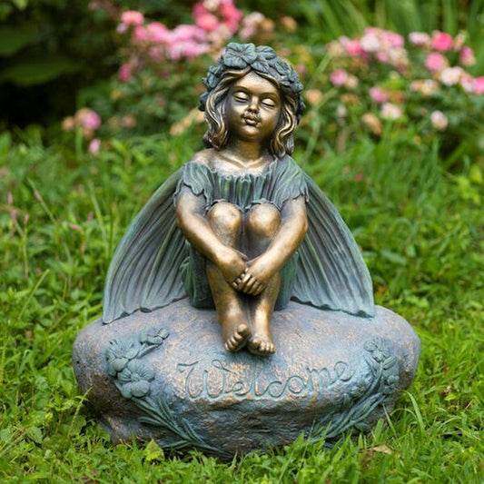 Enchanting Welcome Fairy Statue 25.5" High