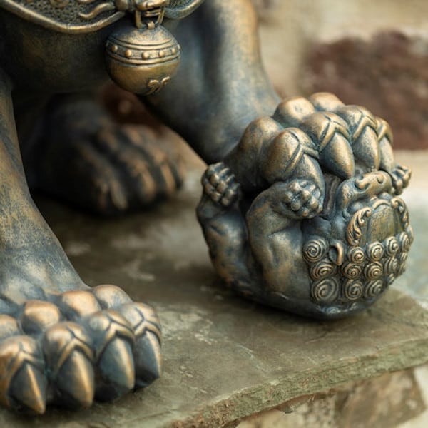 Foo Dogs Imperial Guardian Lions Statues Pair