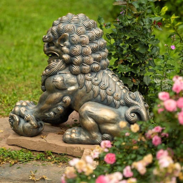 Foo Dogs Imperial Guardian Lions Statues Pair