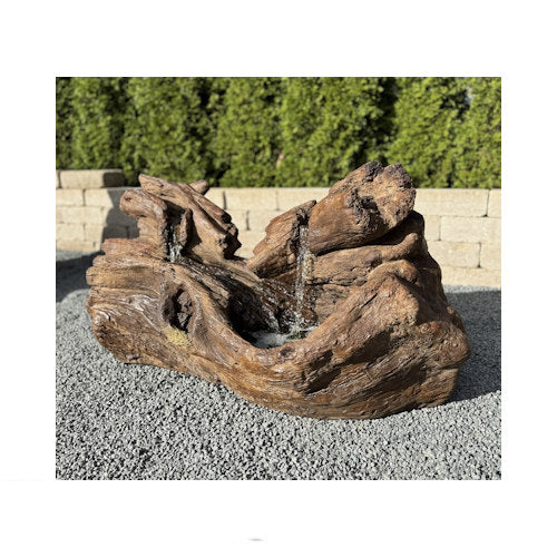 Fallen Logs Driftwood Garden Fountain with Light