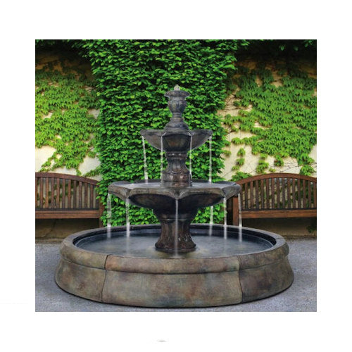 Finial Spill Fountain In Crested Pool