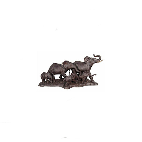 Five Elephants Bronze Sculpture