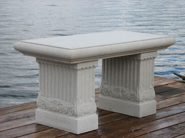 Garden Seat Bench 60" Long memorial seating high end sculpture