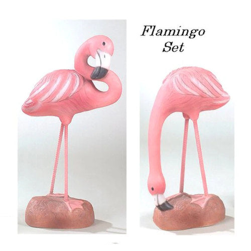 Quality Flamingo Pair of Garden Lawn Ornaments Statues Cement statuary