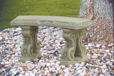 Floral Curved Bench 39" Long
