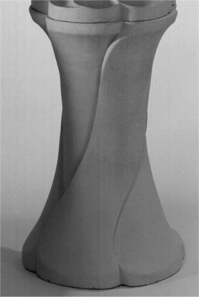 Cast Stone Pedestal - Art Nouveau - 29 Inch Tall