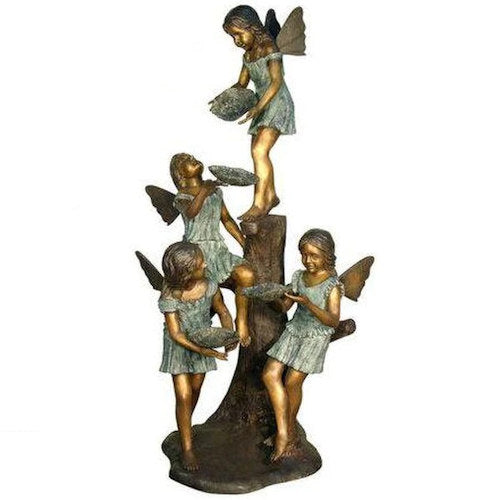 Four Fairies Angels Water Feature Fountain