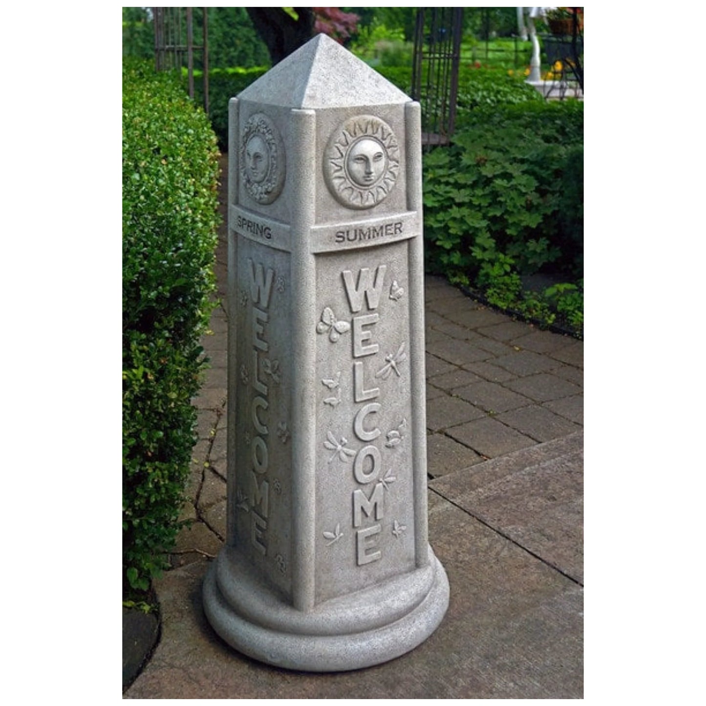 Four Seasons Obelisk Welcome Sculpture