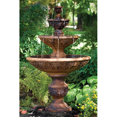 Four Tier Sonoma Grape Fountain 78.5" H