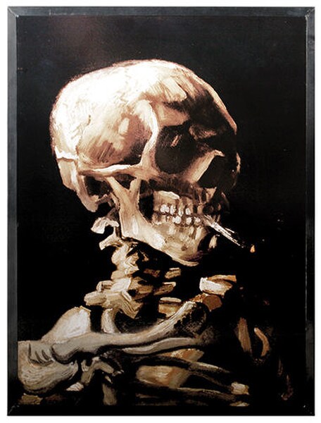 vincent van gogh skeleton cigarette Skeleton with Cigarette Art Glass Hanging by Van Gogh vincent van gogh skeleton cigarette Skeleton with Cigarette Art Glass Hanging by Van Gogh