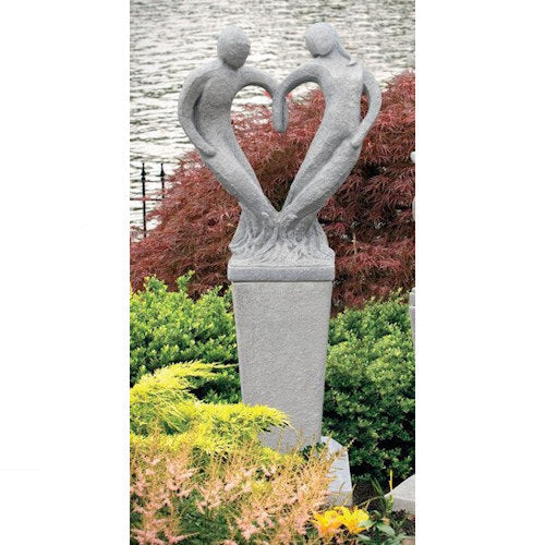 Garden Love Statue on Pedestal Garden Statuary