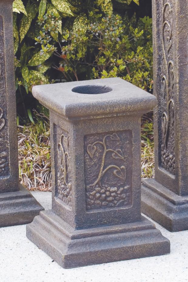 Matching cement pedestal that can be paired with statues