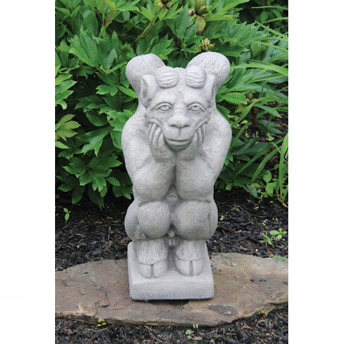 Medieval Horned Gargoyle Guardian Garden Statue Outdoor Sculpture