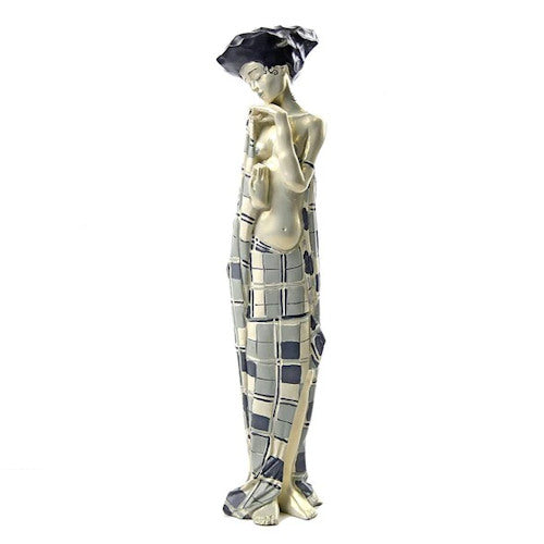 Gertie Schiele in Checkered Cloth by Egon Schiele Sculpture collectible museum-quality work of art