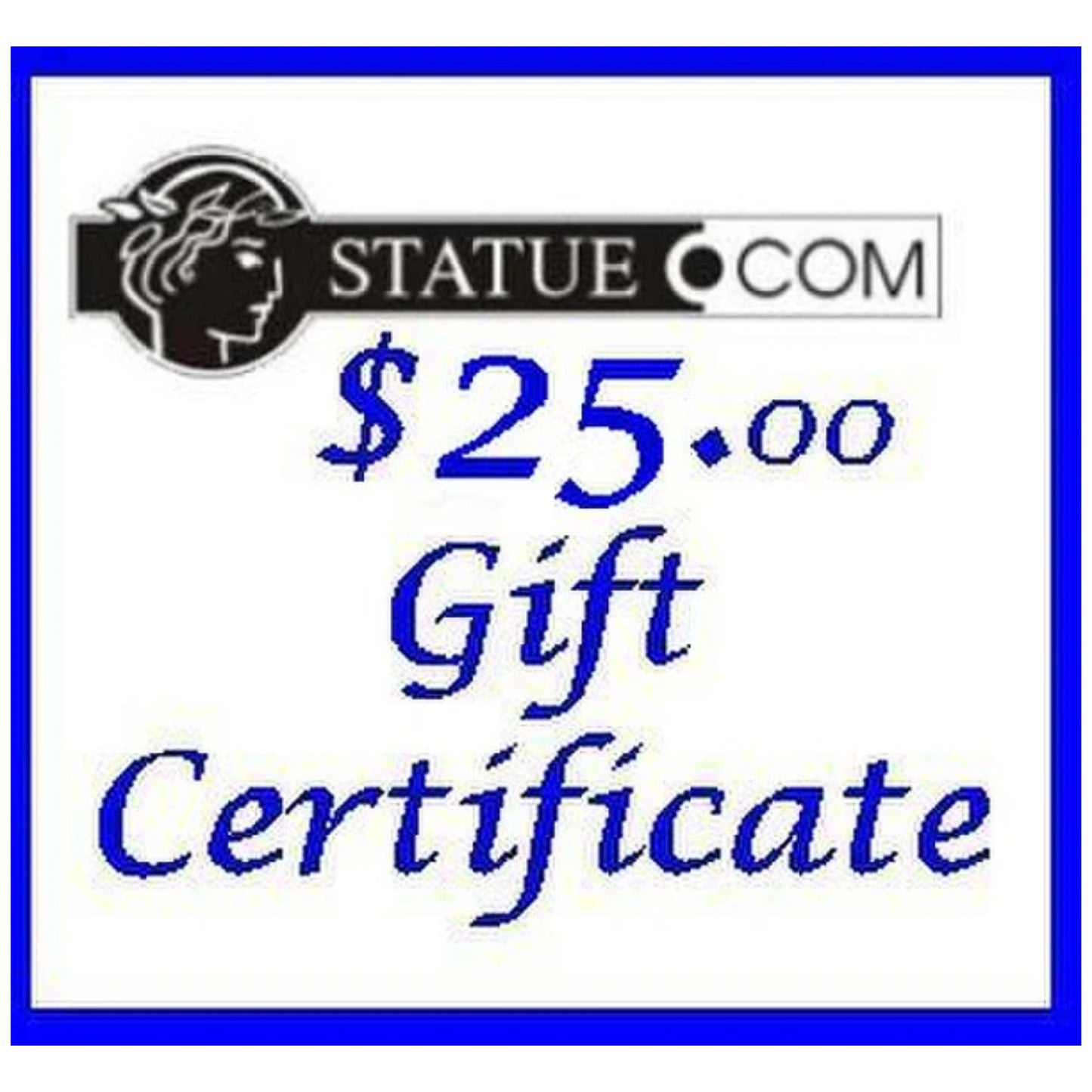 Gift Certificate Statue.com $25.00 Figurines Art Decorating