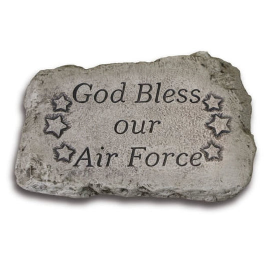 God Bless Our Air Force Garden Stone Memorial Cement Tribute