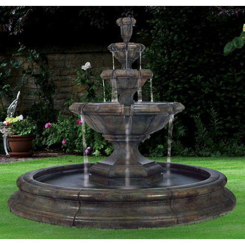 Grande Kensington Three Tier Fountain In Pool