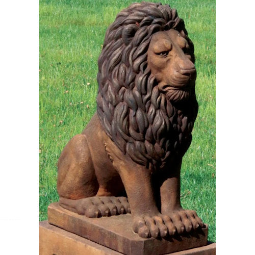 Grandessa Sitting Lion Cement Sculpture