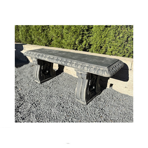 Grape Leaf Sitting Cement Bench Garden Winery Decorative Large
