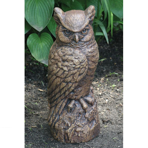 Great Horned Owl Garden Statue Cement Stone High Quality Sculpture