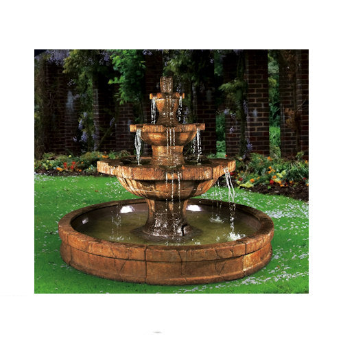 Grenoble Three Tier In Pool Garden Fountain Cast Stone Large Scale