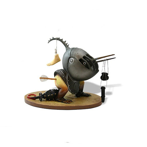 Back view Helmeted Bird Larger Monster by Hieronymus Bosch from the Garden of Earthly Delights