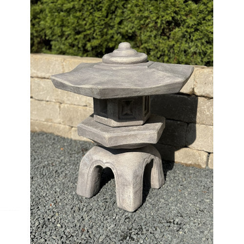 Hexagon Lantern Garden Pagoda Cast Stone Statue Cement Sculpture