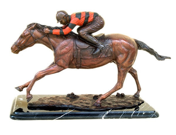 Horse and Jockey Bronze Gallery Sculpture