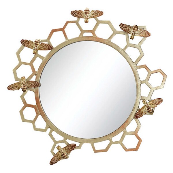 Honeycomb and Bee Wall Mirror is a unique and stylish decorative piece