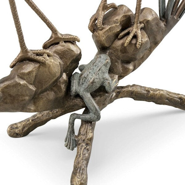 Graceful Herons in Circlet Sculpture Art Deco