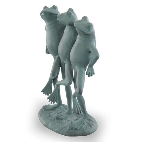 Dancing Frog Garden Statue Whimsical Statuary Whimsy Aluminum