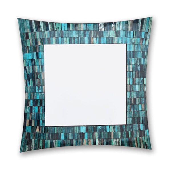 Mosaic Wall Mirror design in captivating shades of blues and greens