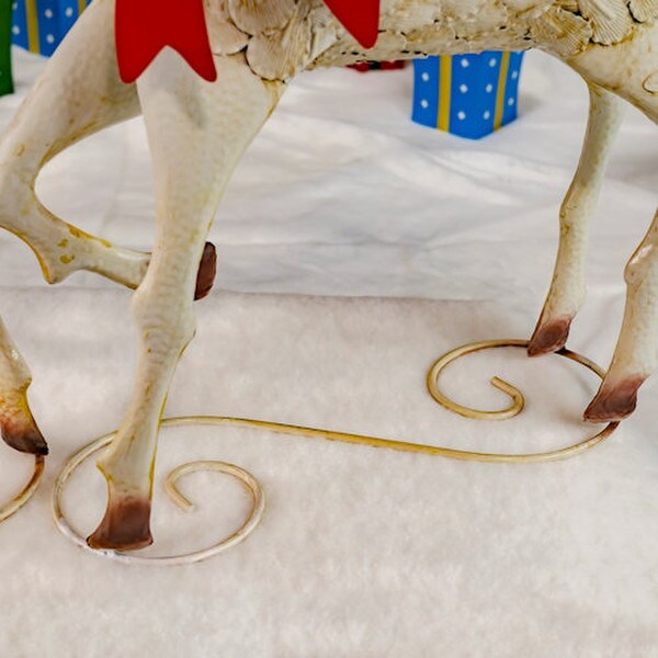 Iron Reindeer Christmas Pair 48"High